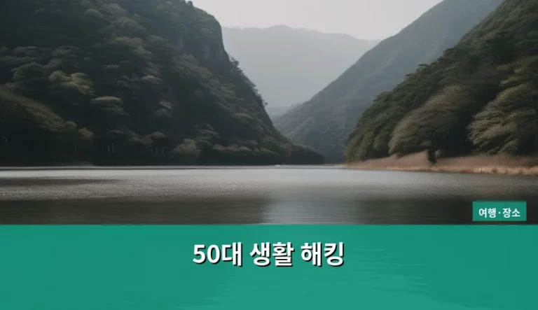 50대 생활 해킹으로 완성하는 스마트한 국내 여행 팁