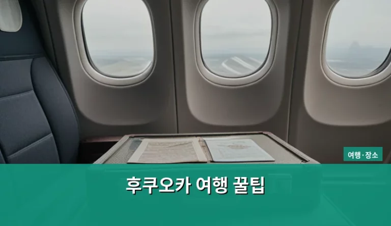 후쿠오카 여행 꿀팁 및 지역별 상세 가이드
