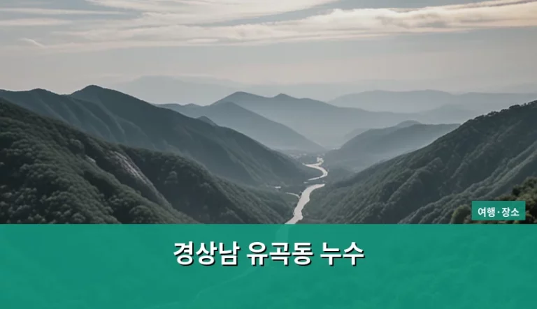 경상남 유곡동 누수 원인 파악과 해결 방법 안내
