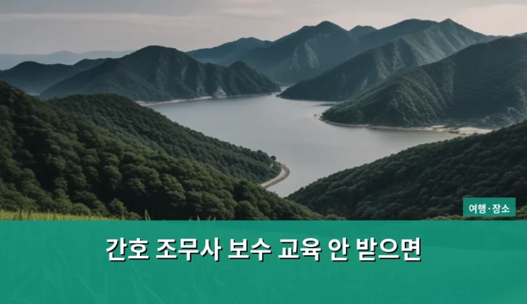 간호 조무사 보수 교육 안 받으면 발생하는 불이익 정리