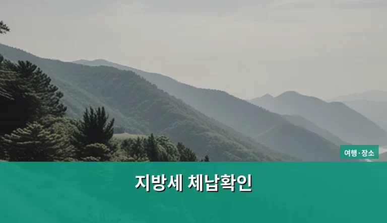 지방세 체납확인 방법과 부동산 거래 시 주의사항