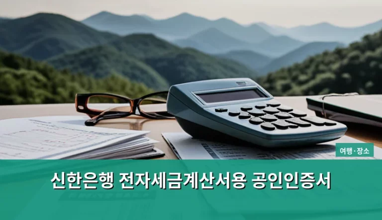 신한은행 전자세금계산서용 공인인증서 발급 및 관리 방법