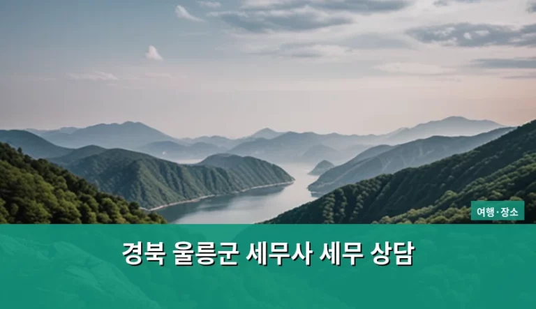 경북 울릉군 세무사 세무 상담 및 도서지역 절세 가이드