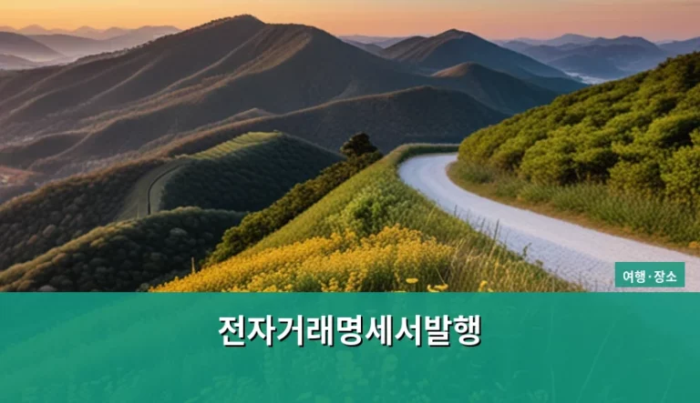 여행업 사업자를 위한 전자거래명세서발행 가이드와 주의사항