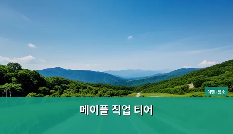 메이플 직업 티어 분석과 효율적인 캐릭터 선택 가이드