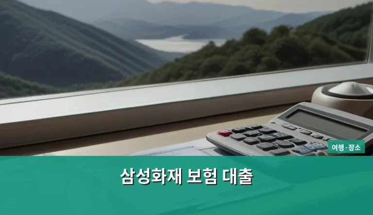 삼성화재 보험 대출 조건 및 이용 방법 가이드