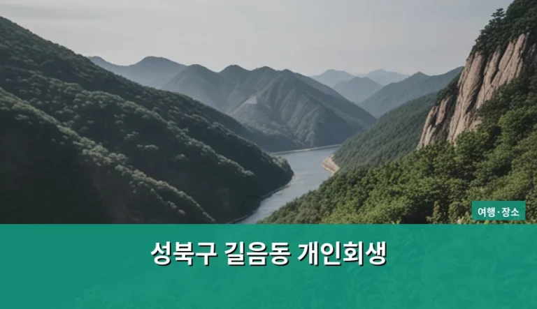 성북구 길음동 개인회생 신청 자격과 절차 가이드