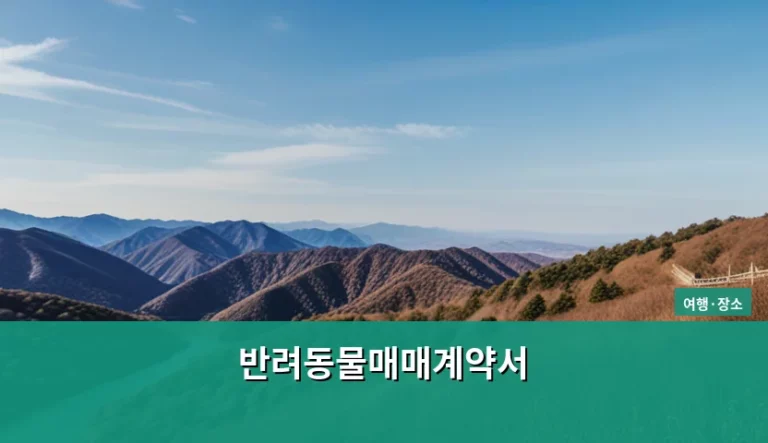 반려동물매매계약서 작성 가이드와 분쟁 예방 수칙