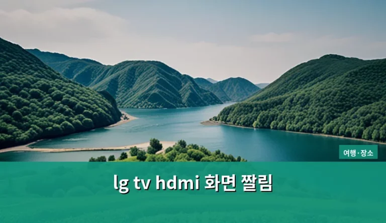 LG TV HDMI 화면 짤림 현상 원인과 해결 방법 정리