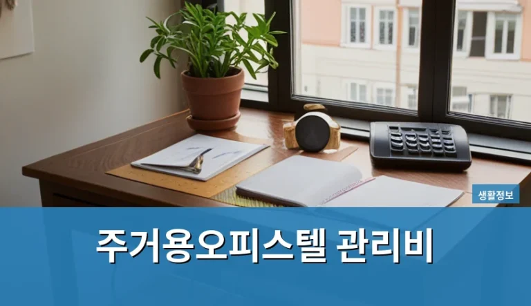 이사 후 첫 주거용오피스텔 관리비 고지서를 받았을 때 살펴볼 점