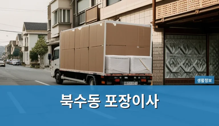 북수동 포장이사 현장 견적이 필수인 이유