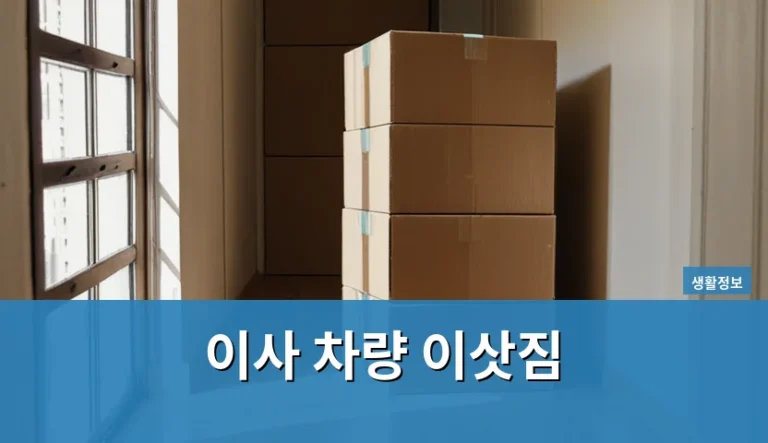 집에 쌓인 이삿짐 보고 차량 톤수 고민될 때