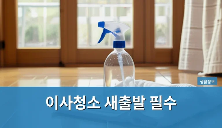 이사청소 새출발 필수 체크리스트 6가지